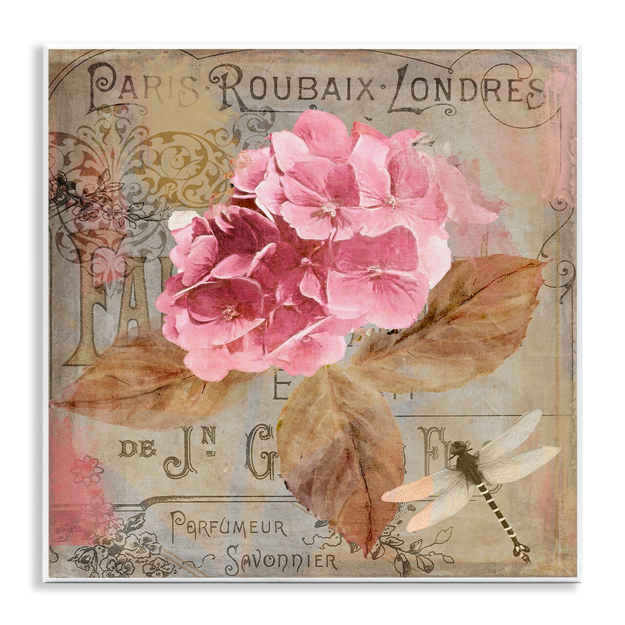 Stupell Industries Vintage French Hydrangea Wall Plaque Design by Sasha